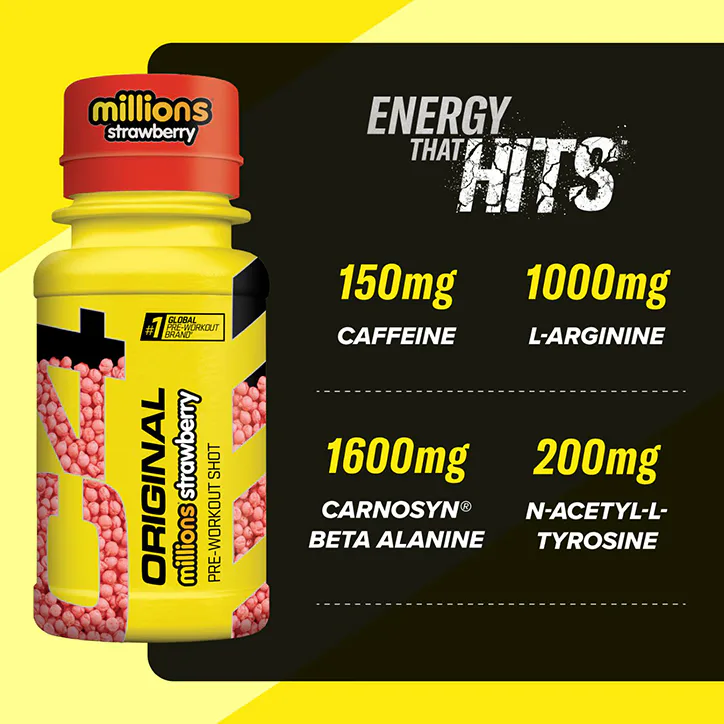 Cellucor C4 Pre-Workout Shots Millions Strawberry 12 x 60ml detail 3