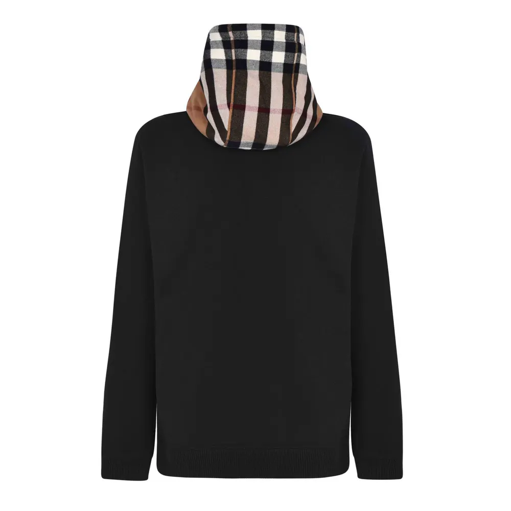 Burberry Men's Check Cotton Hoodie detail 2