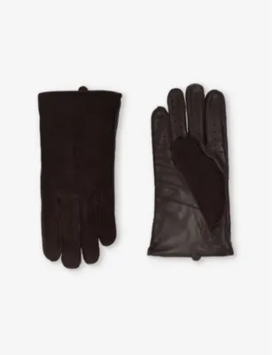 DENTS Touchscreen suede gloves - BLACK - L in BROWN – Mens | Gloves