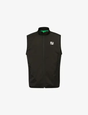 MALBON Performance Ribbed Panel Woven Vest in BLACK – Mens | Coats & jackets | Gilets