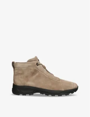 ZEGNA Triple Stitch Vetta suede high-top trainers - EUR 45 / 11 UK MEN in Beige – Mens | Trainers | Lace up trainers