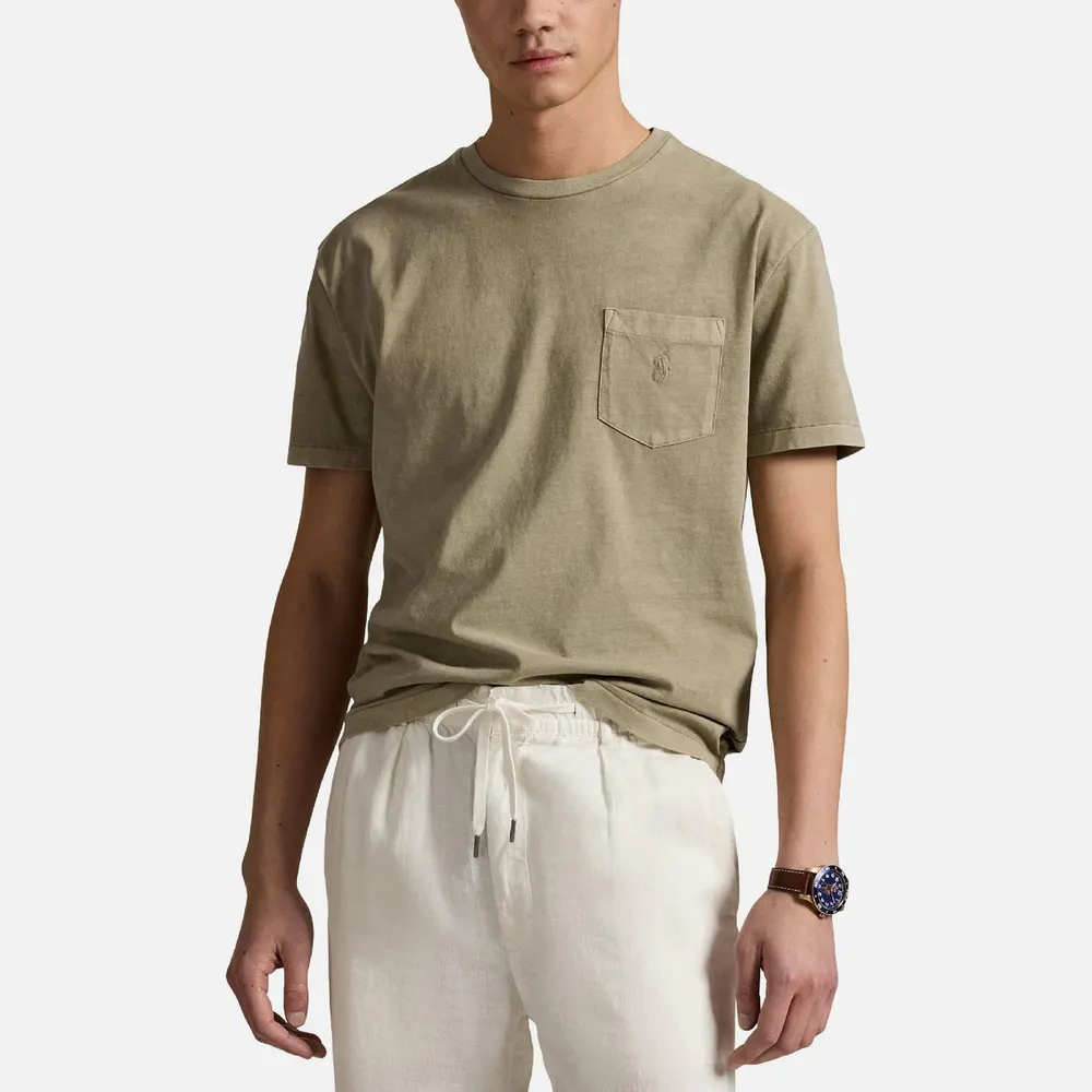 Ralph Lauren Men's T-Shirt in Olive, additional product view 3