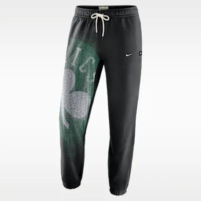 Nike Boston Celtics Standard Issue Men's Fleece Basketball Trousers - Black/White