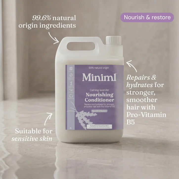 Miniml Nourishing Conditioner for Dry Hair Calming Lavender 5L Refill, additional product view 2