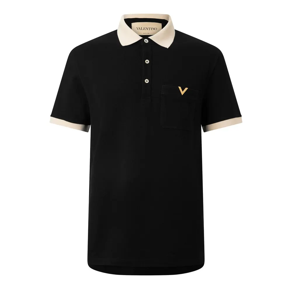 Valentino Val Dreamatic Polo Sn64 in Black/White – Clothing
