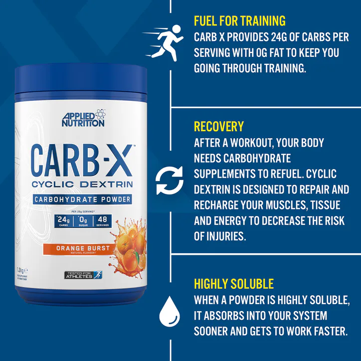 Applied Nutrition Carb X Powder 1.2kg (48 Servings) - Orange Burst, additional product view 2