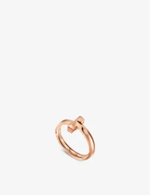 TIFFANY & CO Tiffany T T1 Narrow 18ct rose-gold ring - 7 detail 3