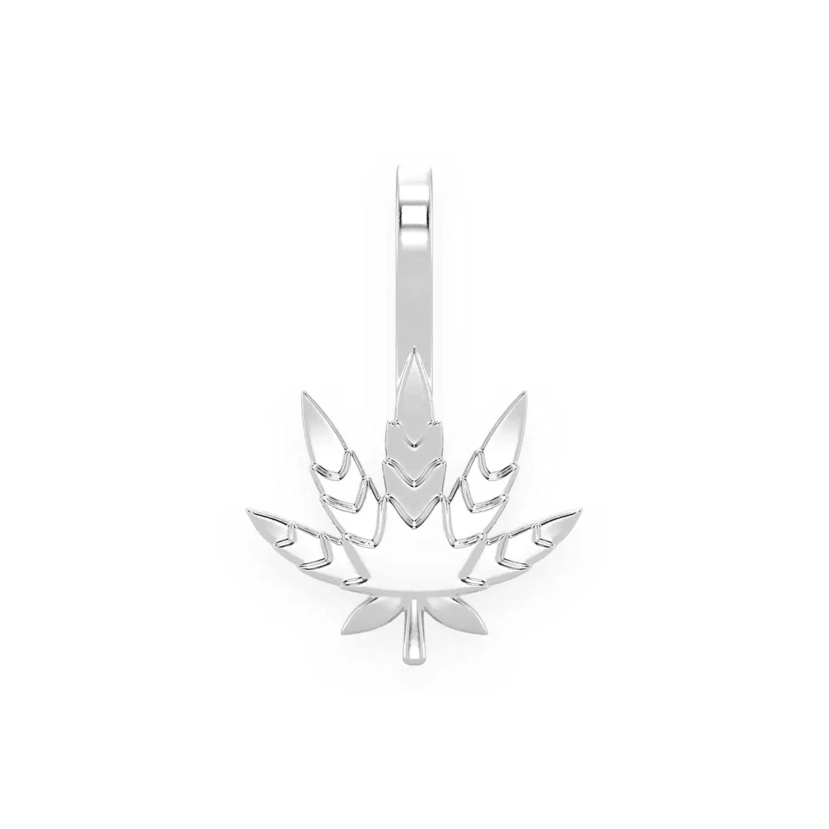For Him Cannabis Leaf Diamond Pendant