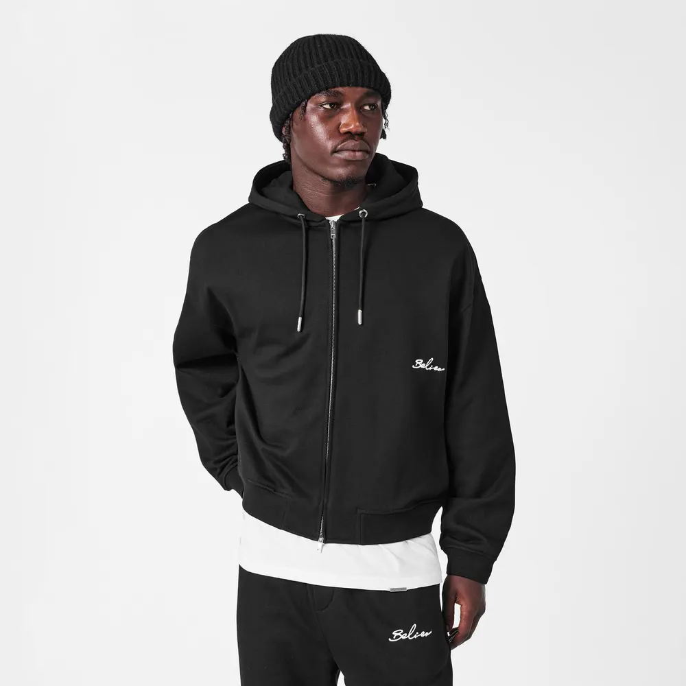 BELIER Men's Oversized Full Zip Hoodie detail 3