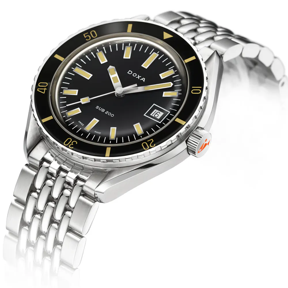 DOXA Sub 200 Sharkhunter 42mm Mens Watch in Black, additional product view 2
