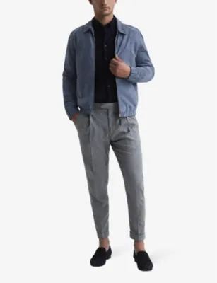 REISS Greenwich slim-fit long-sleeve cotton shirt - SOFT BLUE detail 2