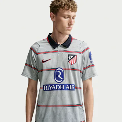 Nike Atlético de Madrid 2026/27 Stadium Third Men's Nike Dri-FIT Football Replica Shirt - Light Pumice/Obsidian/Salsa Red/Obsidian