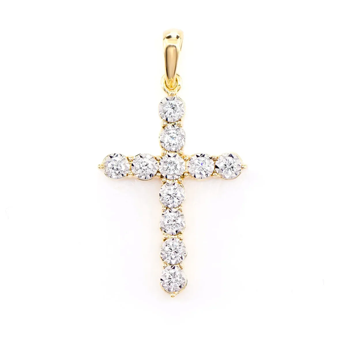 For Him Bitty Miracle Set Diamond Cross Pendant in Rose Gold / Lab Grown Diamond – Pendant