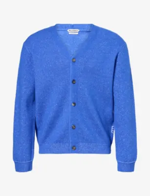 JW ANDERSON V-Neck Speckled Knitted Cardigan