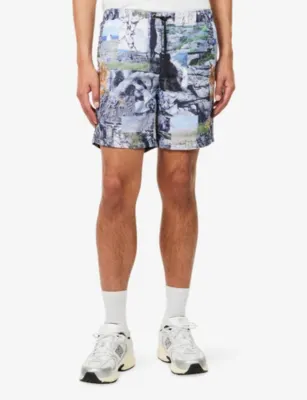 PELLADOR Graphic-Print Burren Swim Shorts detail 3