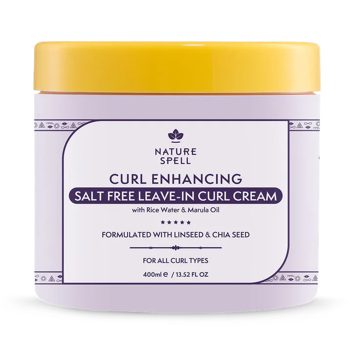 Nature Spell Curl Enhancing Salt Free Leave in Curl Cream 400ml