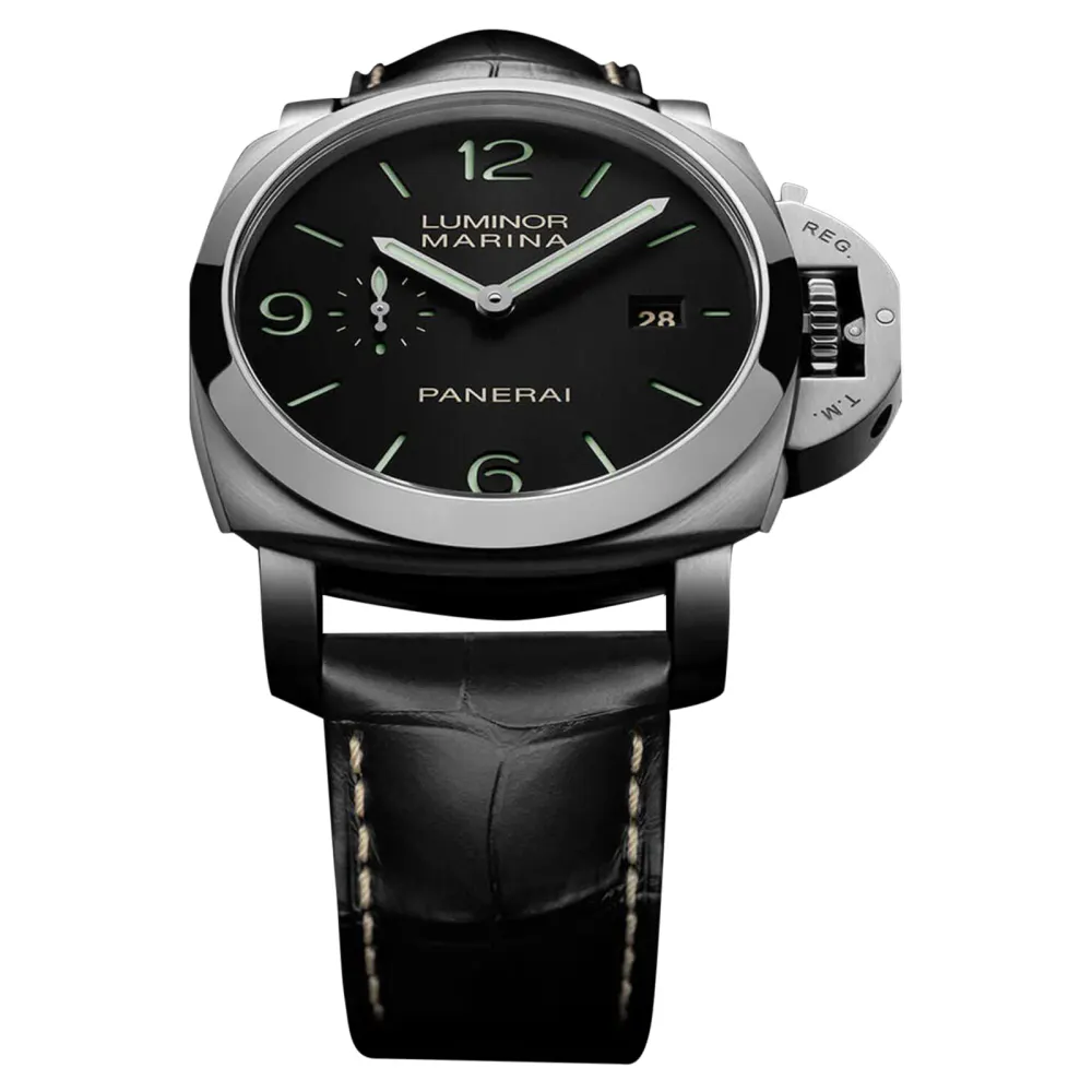 Panerai Luminor Marina 44mm Mens Watch Black detail 2