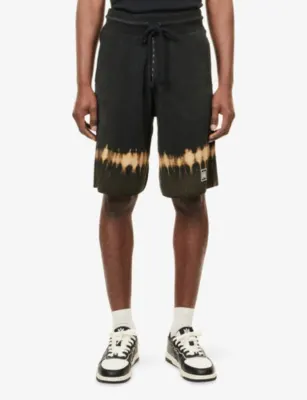 AMIRI MA Patch Tie-Dye Knitted Virgin-Wool Shorts detail 3