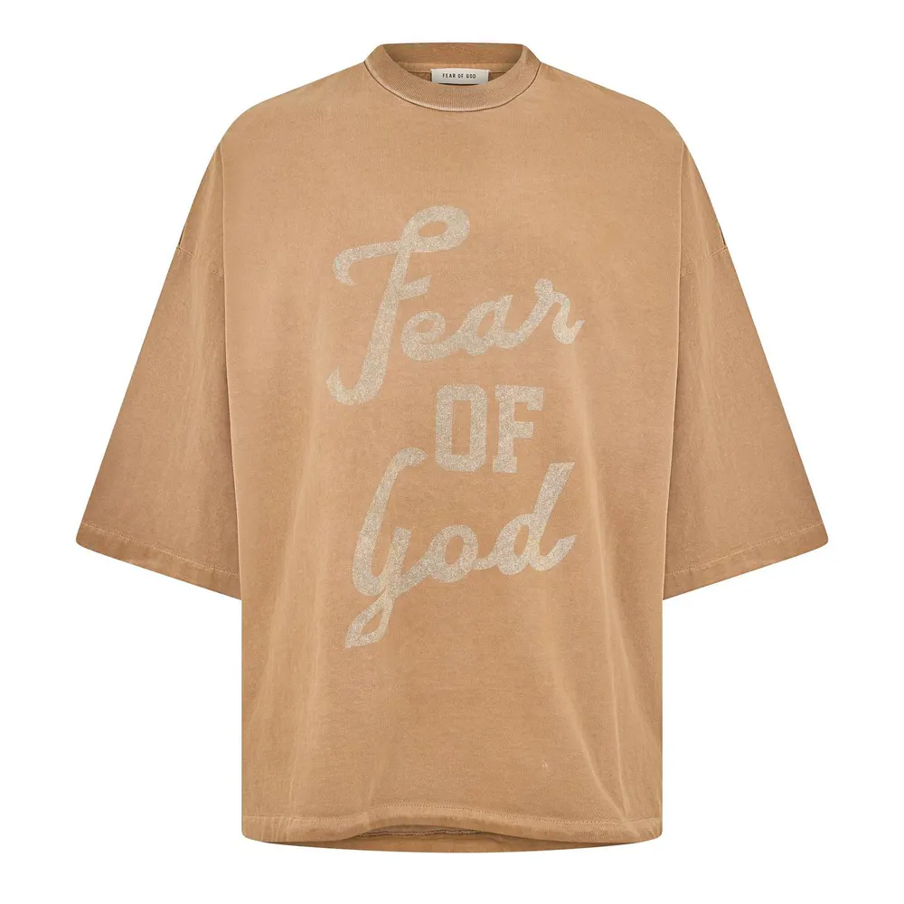 Fear Of God Men's Oversized T-Shirt in Dune Pearl – Clothing