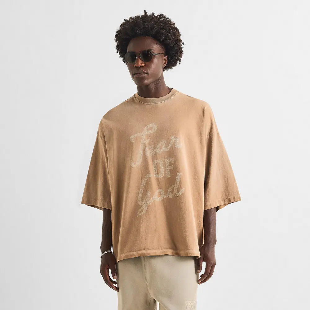 Fear Of God Men's Oversized T-Shirt in Dune Pearl, additional product view 3