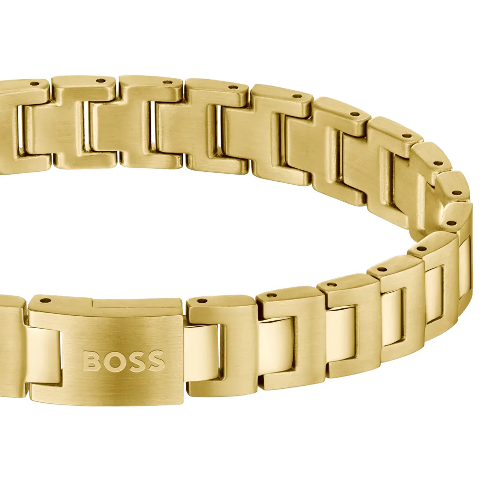 Boss Gents BOSS Candor Yellow Gold Coloured Bracelet detail 3