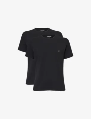 EMPORIO ARMANI Logo-Print Pack Of Two Cotton-Jersey T-Shirts