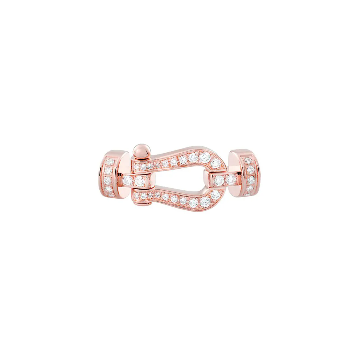 Fred Force 10 18ct Rose Gold Diamond Buckle Medium Model