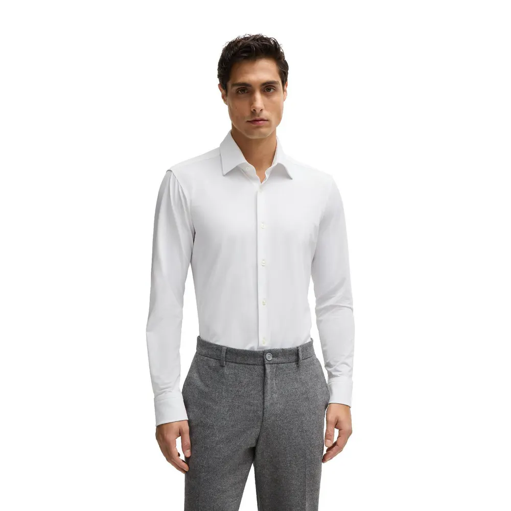 Boss Men's P Joe Kent Long Sleeve Oxford Shirt detail 2