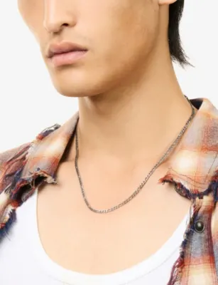 CLOCKS AND COLOURS Figaro Chain Stainless-Steel Necklace detail 2