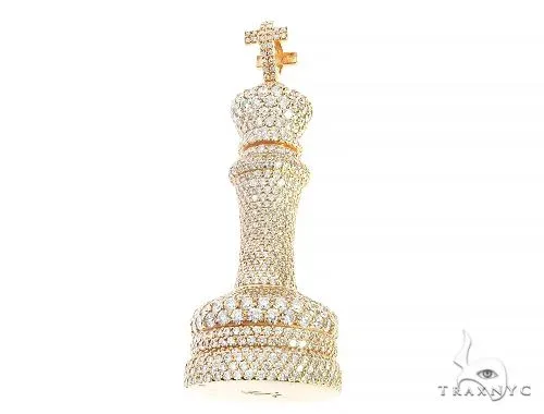 RINA - For Him CUSTOM 14K Yellow Gold Chess Piece Dimond Pendant 65743 in Rose Gold – Pendant