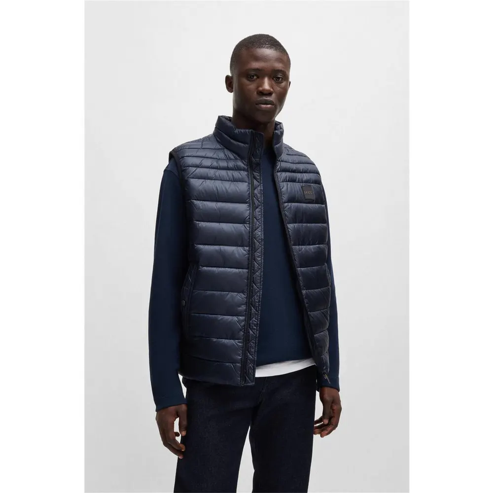 Boss Men's Orange Water Repellent Sleeveless Gilet detail 3