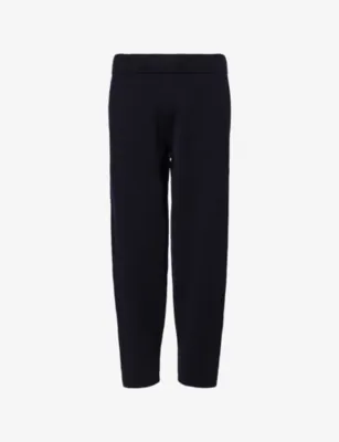 DUNHILL Drawstring Regular-Fit Cotton And Cashmere Trousers