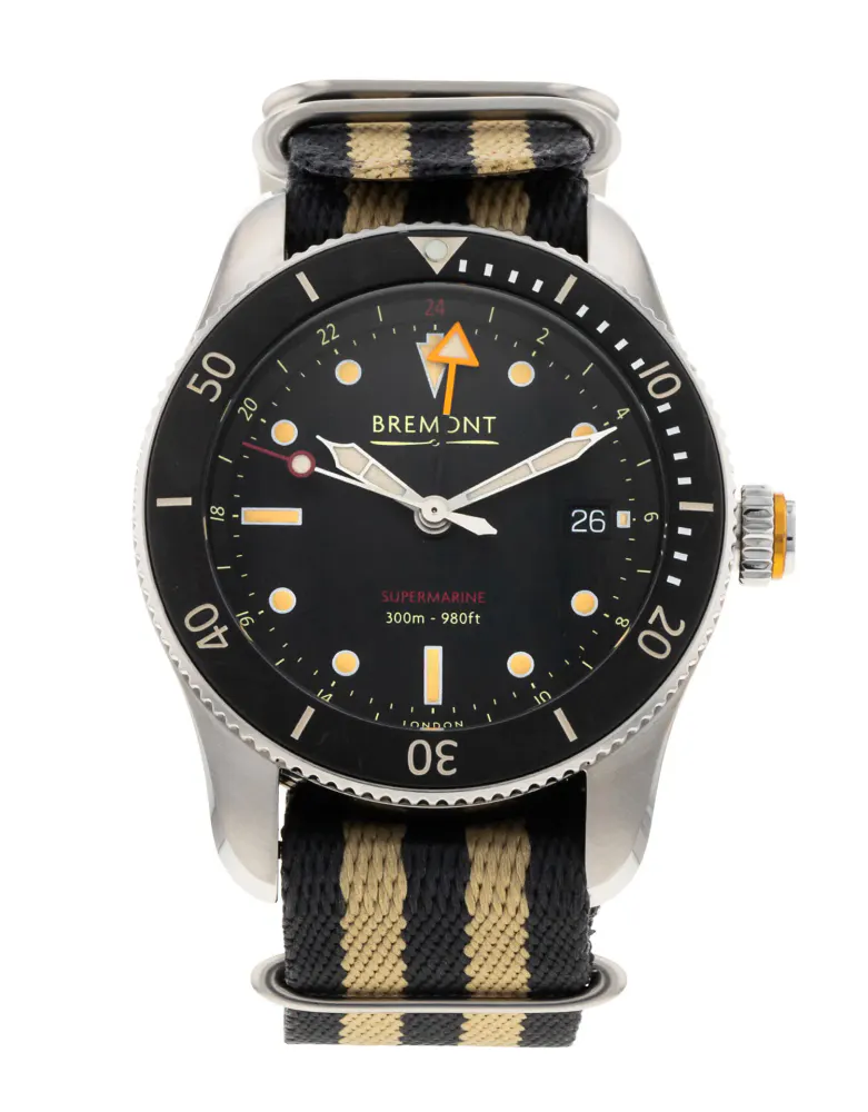 Bremont Supermarine S302-BK-NATO-R-S — 2021 — Excellent in Black – Pre-owned watches