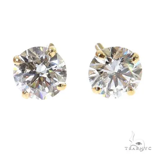 AHMED - For Him CVD 1.50 Ctw Round-Cut Diamond Studs (Lab) 68465 in Rose – Earrings