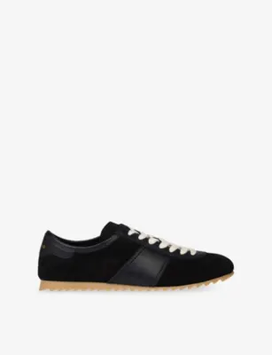 SANDRO Leather And Suede Trainers - CAPPUCINO - EUR 45 / 11 UK MEN in BLACK – Mens | Trainers | Lace up trainers