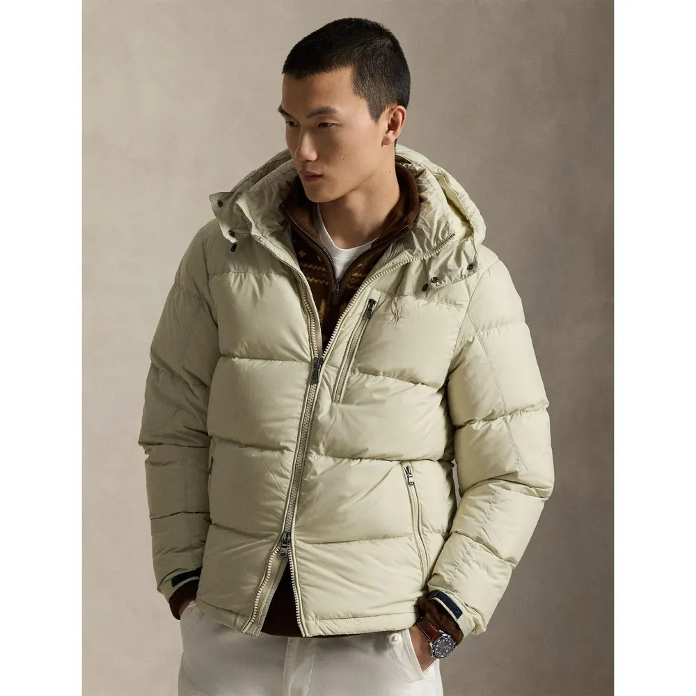Polo Ralph Lauren Men's El Cap Water Resistant Duck Down Detachable Hood Short Puffer Jacket detail 2