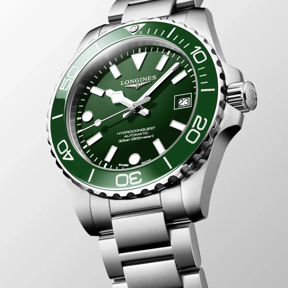 Longines HydroConquest 39mm Mens Watch Green in Green, additional product view 2