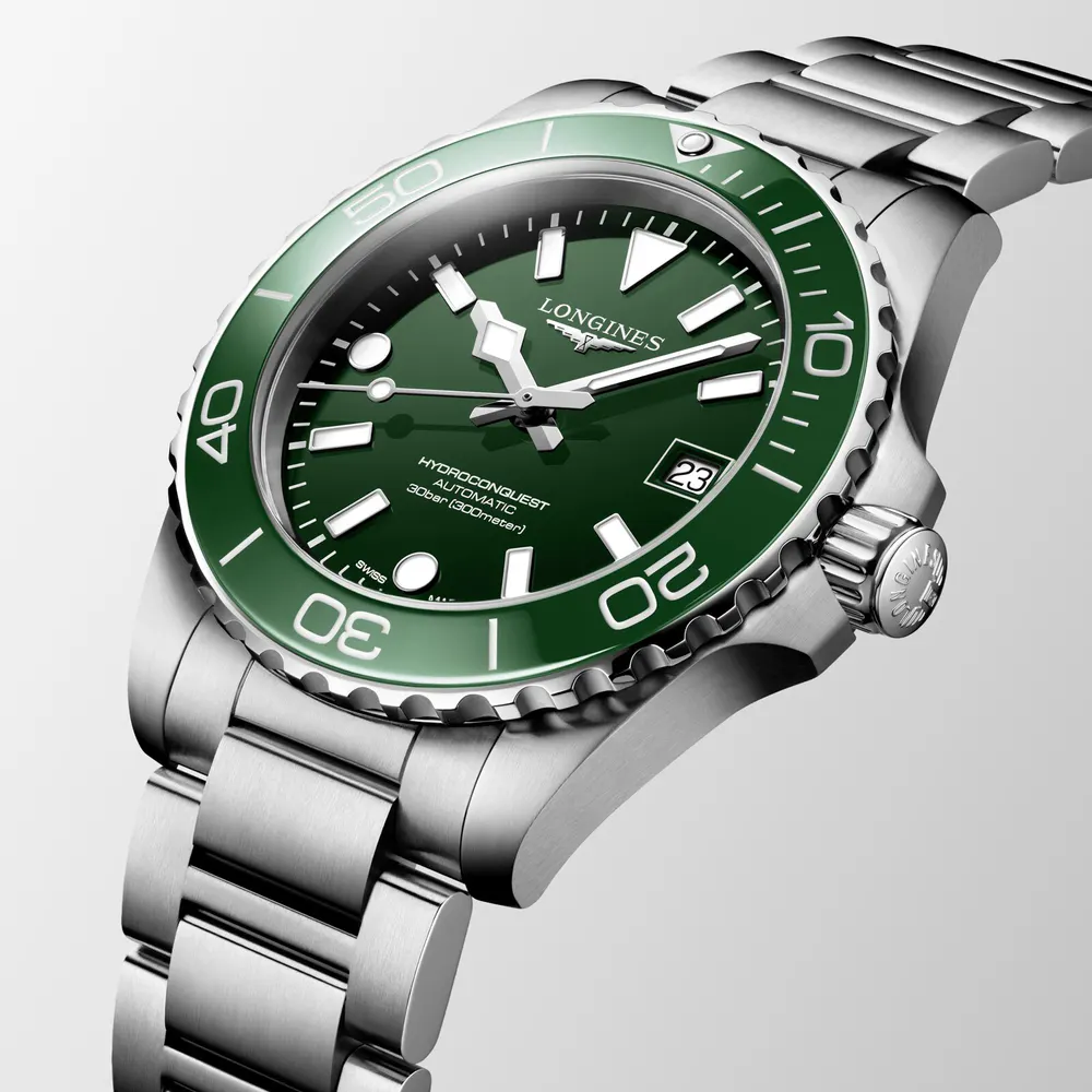 Longines HydroConquest 39mm Mens Watch Green in Green, additional product view 3