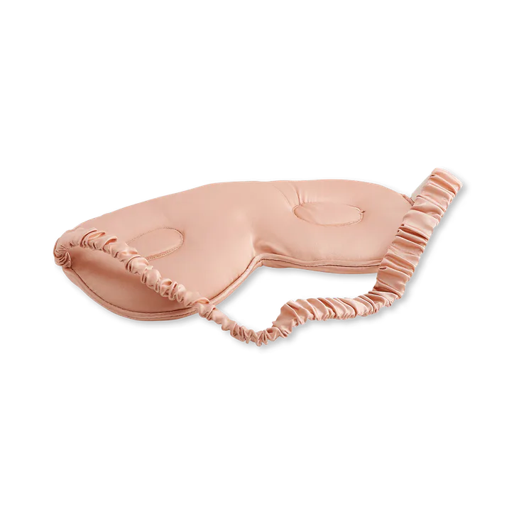 Smug Cloud Padded Satin Sleep Mask Caramel detail 2