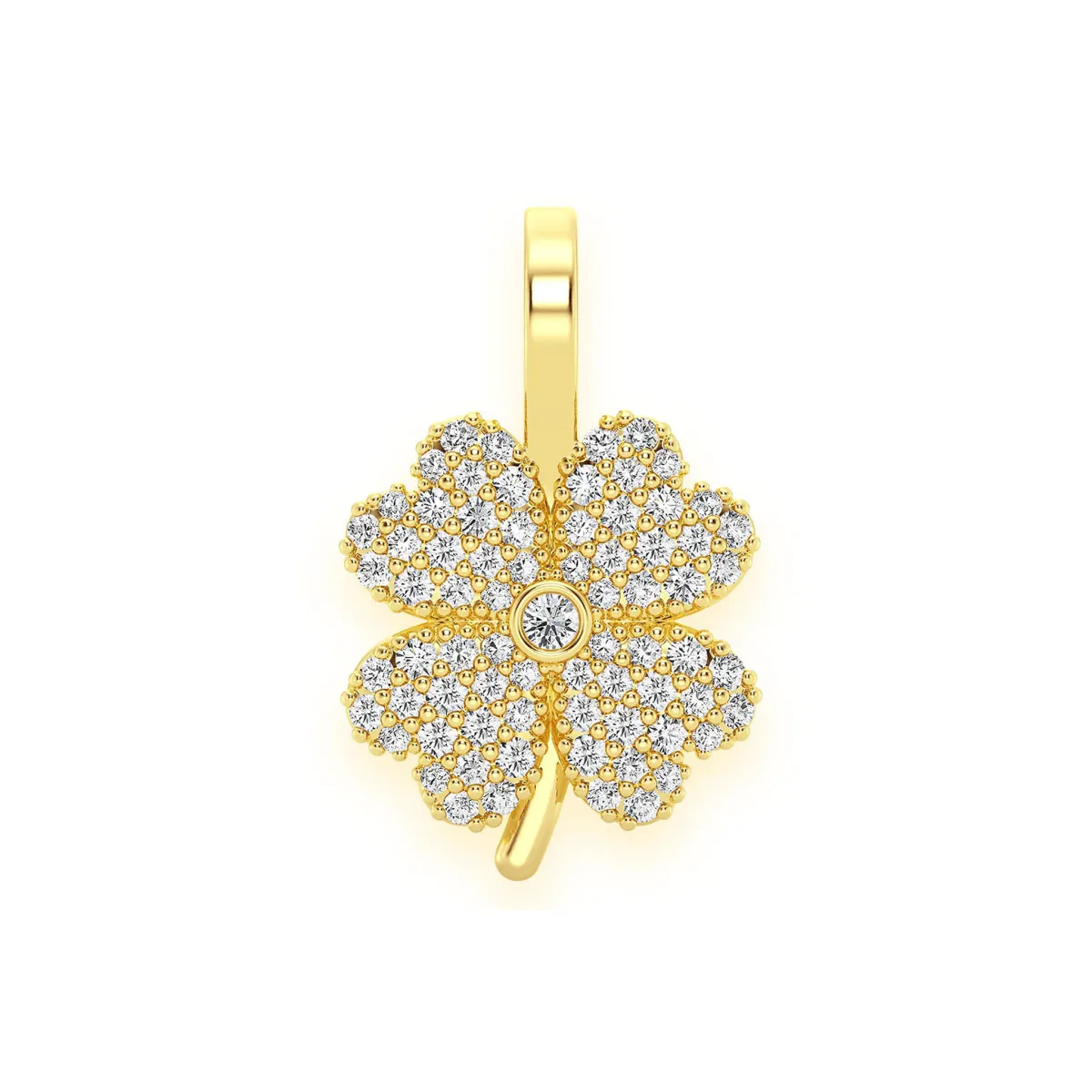 For Him Four Leaf Clover Diamond Pendant in Rose Gold / Lab Grown Diamond – Pendant