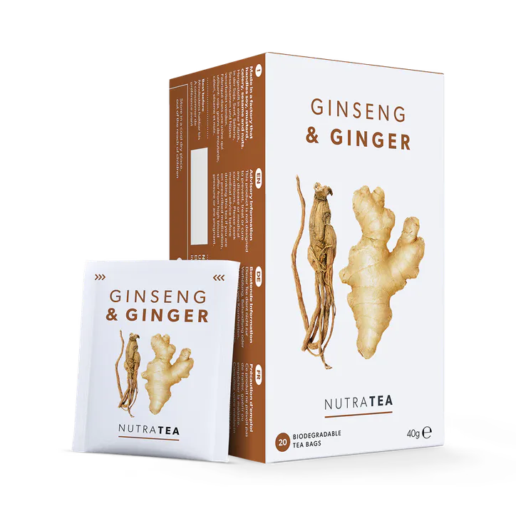 NutraTea Ginseng & Ginger Herbal Tea - 20 Tea Bags – Food & Drink > Teas, Coffee & Hot Beverages > Herbal Tea