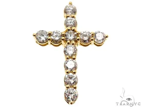 RINA - For Him FACTORY 18K Yellow Gold Diamond Cross 64575 in Rose Gold – Pendant