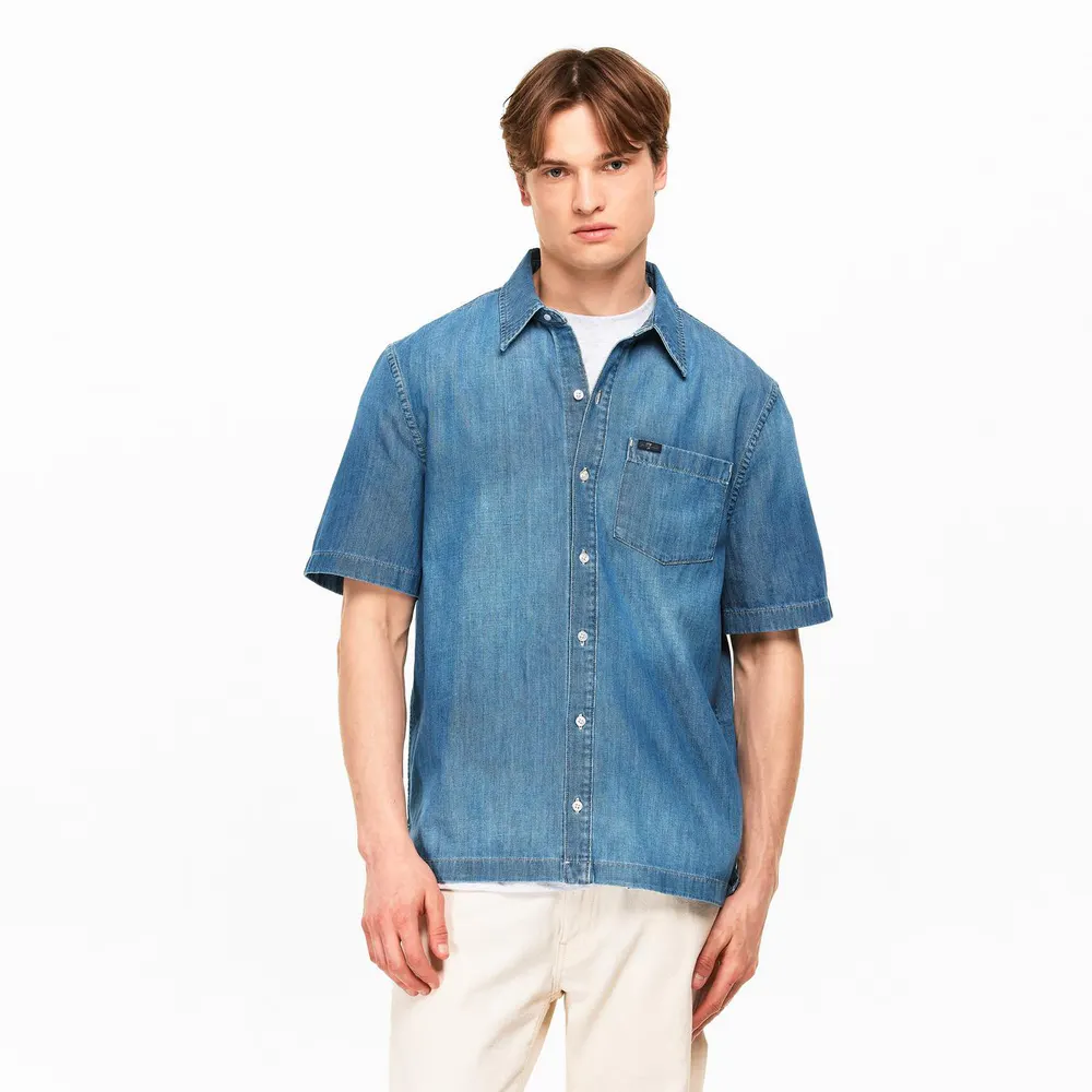 7 For All Mankind Men's Short Sleeve Plain Shirt detail 3