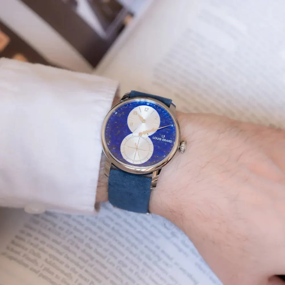 Louis Erard Excellence Régulateur Lapis-Lazuli Limited Edition 42mm Unisex Watch Blue in Blue, additional product view 3