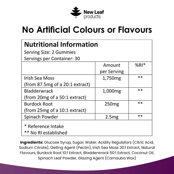 New Leaf Products Sea Moss 60 Gummies detail 2