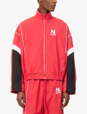 NAHMIAS Logo-Embroidery Nylon Track Jacket detail 3