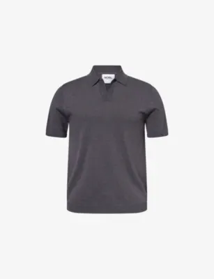 NOBL Drayo Open-Neck Knitted Polo Top