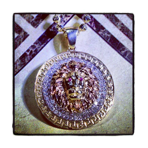 RINA - SUNNY 2 Prong Diamond & Ruby Lion Pendant 37252 – Pendant