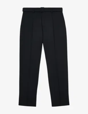 REISS Peshi Belted Pintuck Woven Trousers