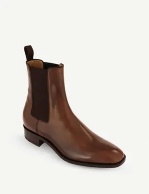 CHRISTIAN LOUBOUTIN Samson flat calf patine boots - EUR 40 / 6 UK MEN in HAVANE, additional product view 3